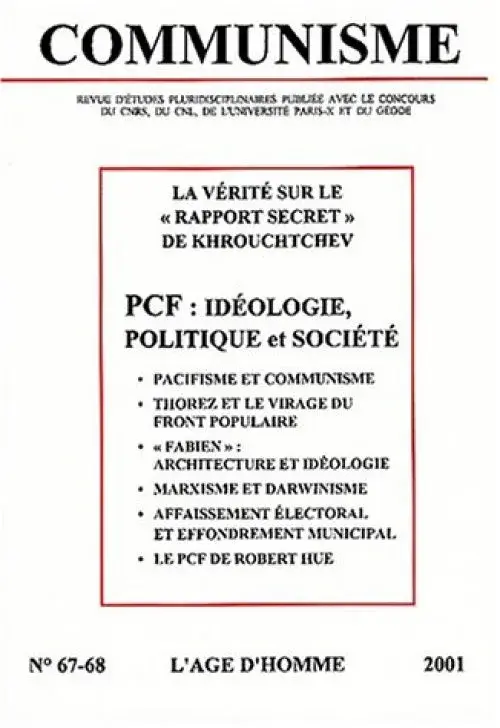 C67-68 communisme 2002 : PCF, idéologie, politique et société