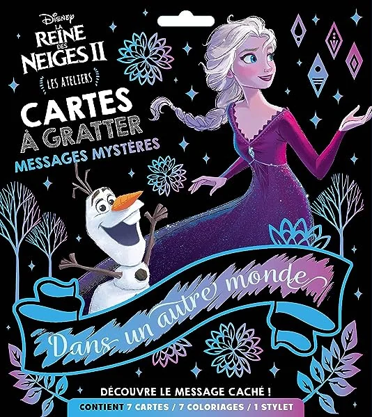 LA REINE DES NEIGES 2 - Les Ateliers Disney - Cartes à gratter - Messages mystères - Disney