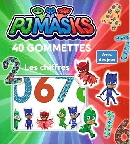 Pyjamasques - Les chiffres 40 gommettes