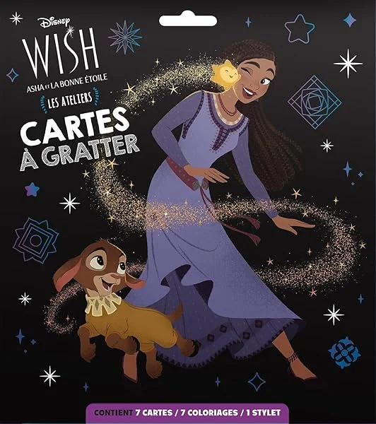 WISH, ASHA ET LA BONNE ÉTOILE - Pochette Cartes à gratter - Disney