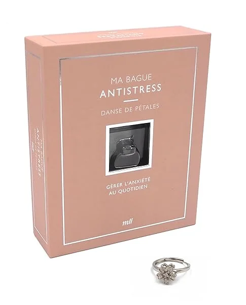 Ma bague antistress - Danse de pétales (coffret): Un bijou ajustable, discret et élégant et un livre pour gérer l'anxiété au quotidien