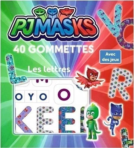 Pyjamasques - Les lettres 40 gommettes