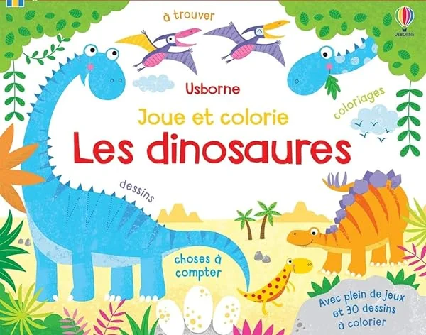 Les dinosaures - Joue et colorie