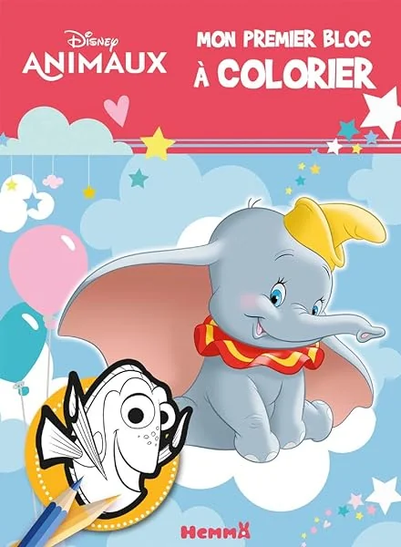 Disney Animaux Mon premier bloc à colorier Livre de coloriage Dès 3 ans