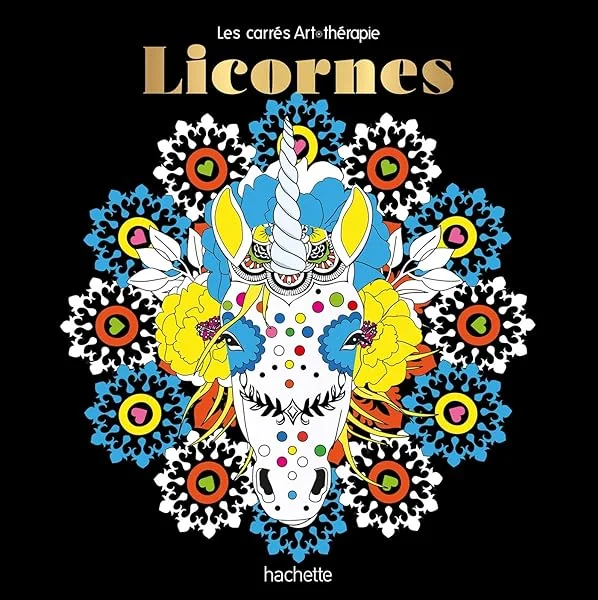 Grand carré Art-thérapie Licornes