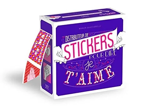 Distributeur de stickers pour dire je t'aime