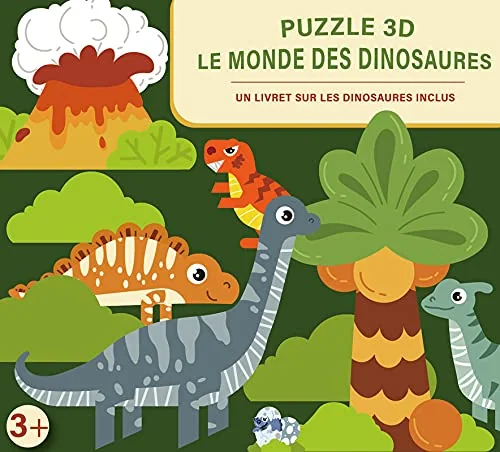 Coffret puzzle 3D - Le monde des dinosaures