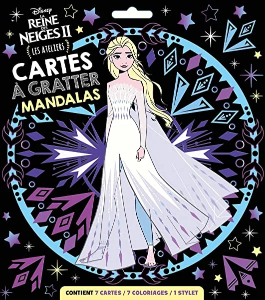 LA REINE DES NEIGES - Pochette Les Ateliers - Mandalas à gratter - Disney