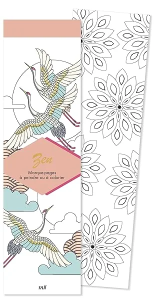 Marque-pages - Zen: 50 marque-pages à peindre ou à colorier