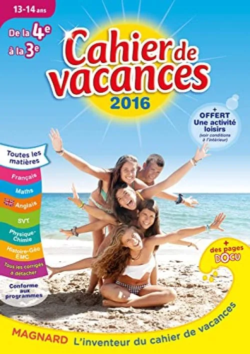 Cahier de vacances de la 4e à la 3e