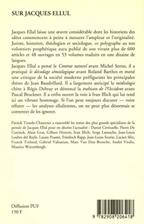 Sur Jacques Ellul