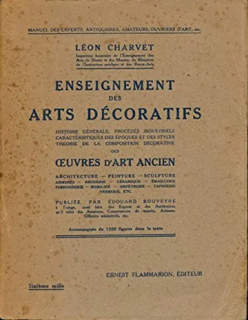 Enseignement des arts décoratifs Histoire général des oeuvres d'art ancien