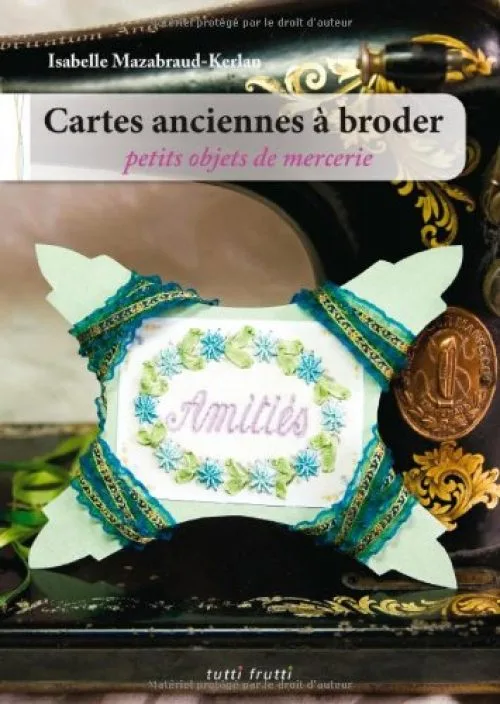 Cartes anciennes à broder : Petits objets de mercerie