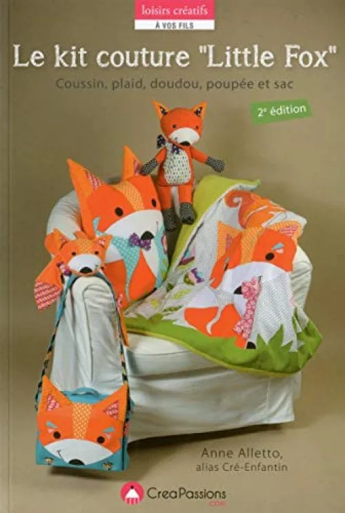 Le kit couture \Little Fox\" : Coussin, plaid, doudou, poupée et sac"