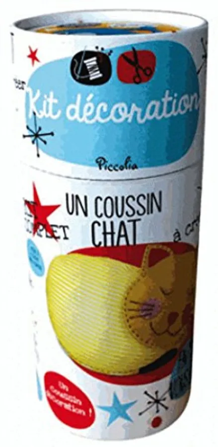 Un coussin chat à créer : Avec tous les matériaux nécessaires