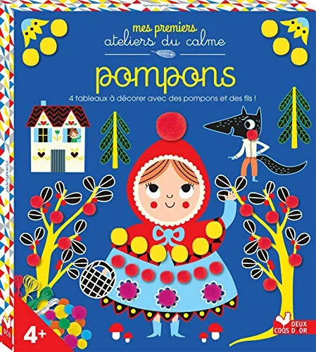 Pompons et fils - boite avec accessoires