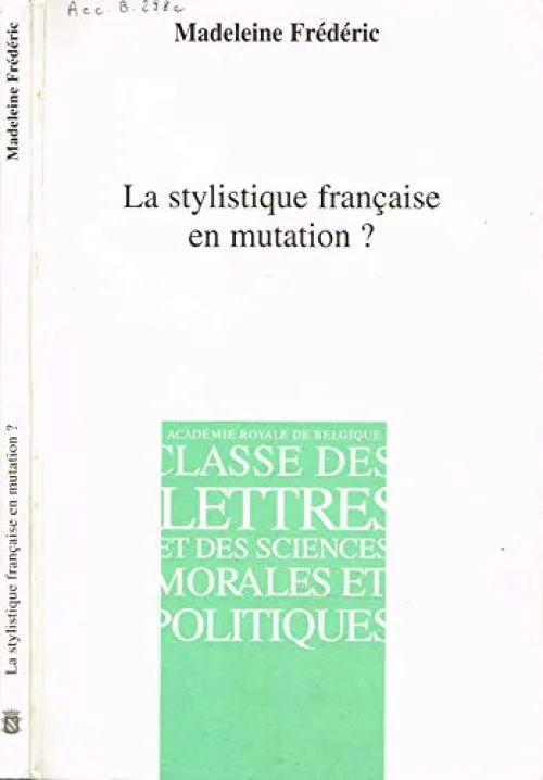 Couverture de La stylistique française en mutation ?