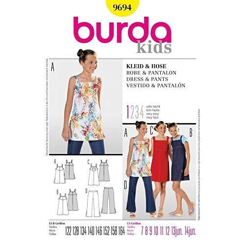 Patron de couture burda 9694 robe et pantalon