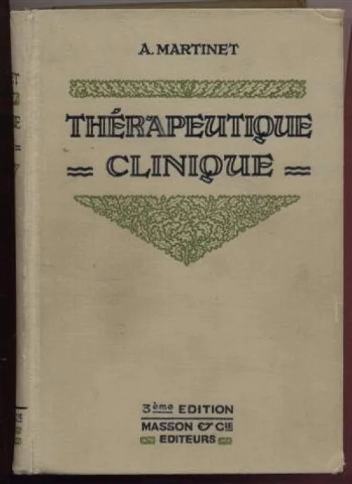 THERAPEUTIQUE CLINIQUE.