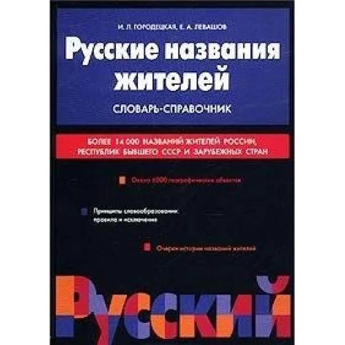 Russkie nazvaniya zhiteley. Slovar-spravochnik