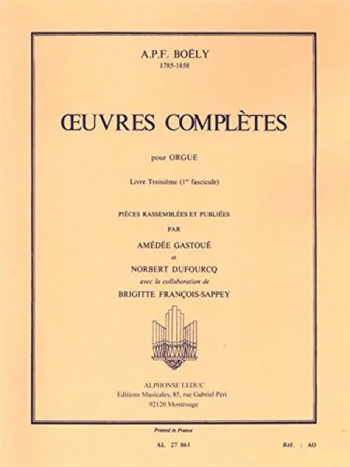 OEUVRES COMPLETES/LIVRE 3EME VOLUME 1/ORGUE