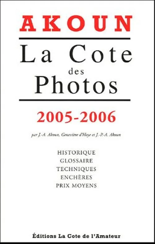 Cote des photos 2005