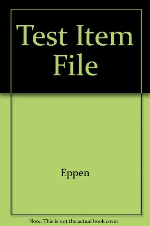 Test Item File by Eppen