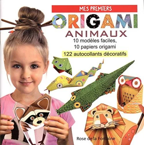 Mes premiers origamis Animaux : 10 modèles d'animaux faciles à réaliser, 10 papiers de couleur, 122 autocollants