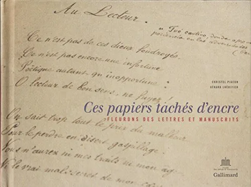 Ces papiers tachés d'encre fleurons des lettres et manuscrits
