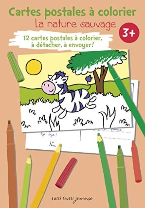 La nature sauvage : Cartes postales à colorier