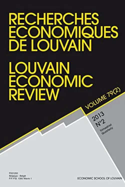 Recherches économiques de louvain 2013/2 - volume 79