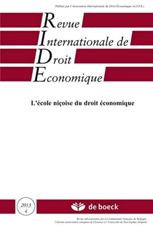 Revue internationale de droit économique 2013/4