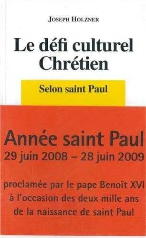 Le défi culturel chrétien selon saint Paul