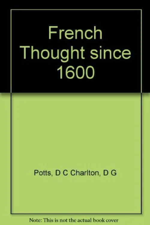 French Thought since 1600