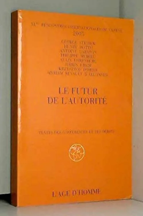 Le Futur de l'autorité