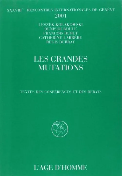 Les grandes mutations : Textes des conférences et des débats