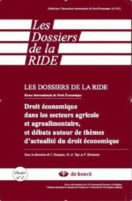 Droit Con. Dans les Secteurs Agricole et Agroalimentaire, et d Bats Autour de Th Mes d'Actualit du