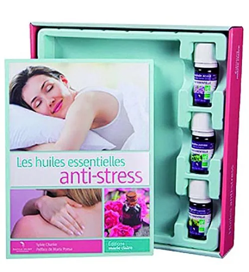 Huiles anti-stress : Coffret livre + huiles essentielles