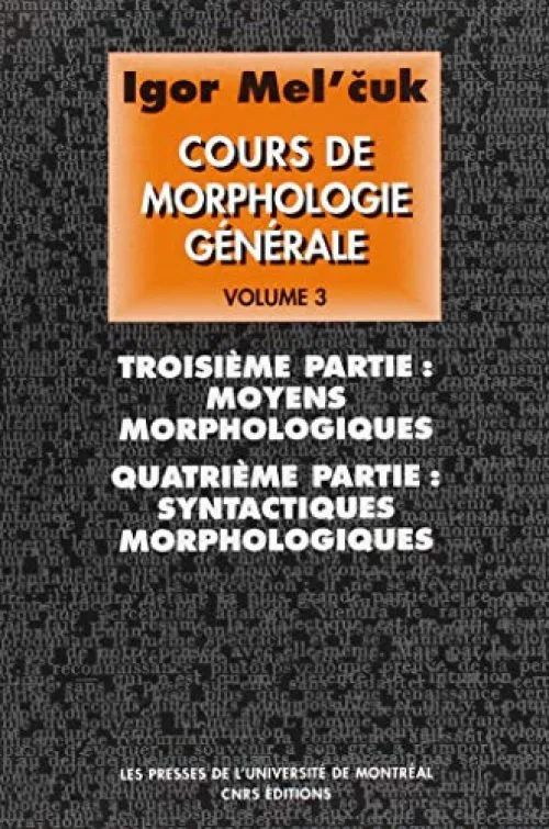 Cours de morphologie générale