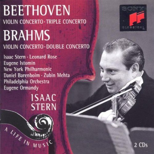 Beethoven : Concerto pour violon – Triple concerto / Brahms Concerto pour violon – Double Concerto / Isaac Stern – Leonard Rose – Eugene Istomin – Daniel Barenboim – Eugene Ormandy – Zubin Mehta