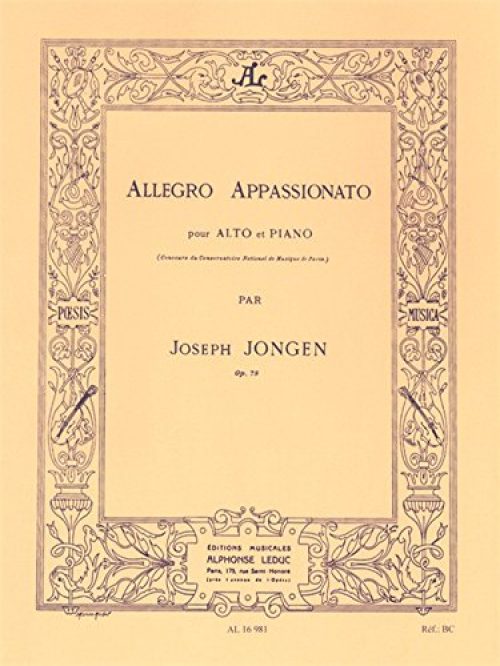 Partitions classique LEDUC JONGEN J. – ALLEGRO APPASSIONATO OP.73 – ALTO & PIANO Alto